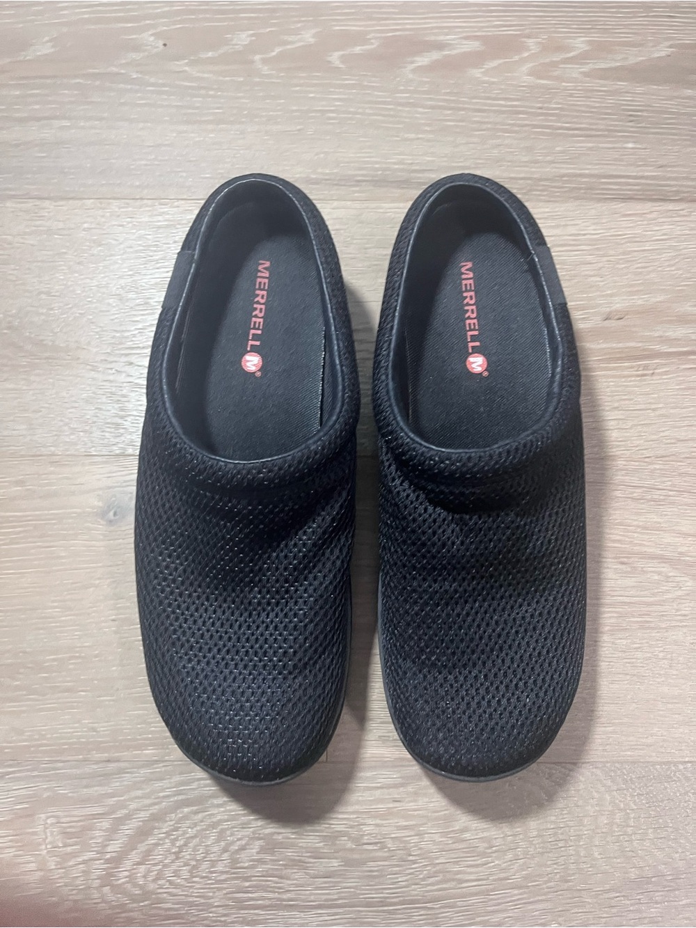 Merrell Encore Breeze Black Mesh Slip On Clogs Mules Size 10
